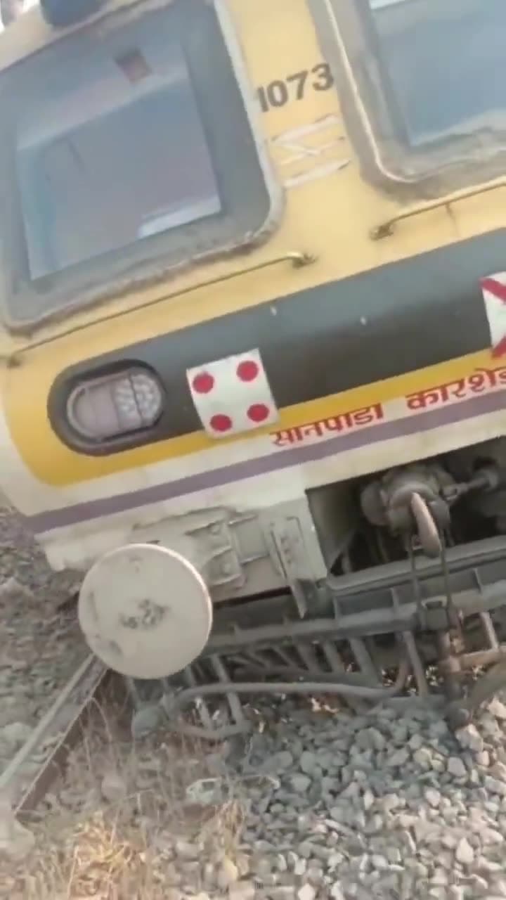 Video thumbnail for Local train got derailed today