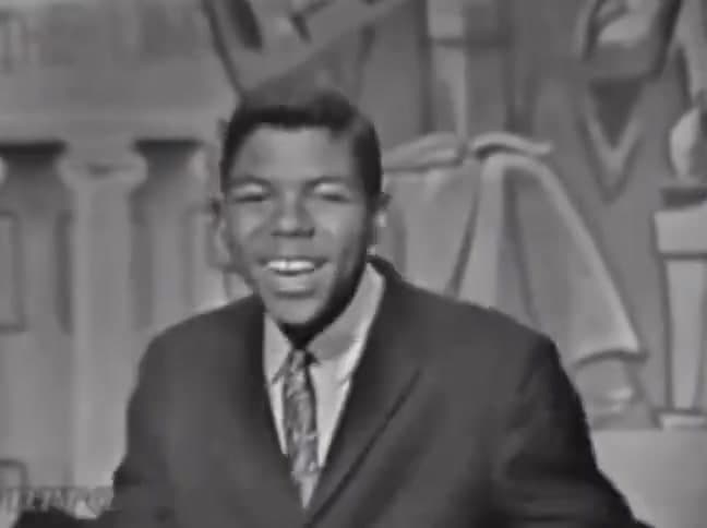 Video thumbnail for Frankie Lymon singing "Little Bitty Pretty One" where many people discovered he was black.