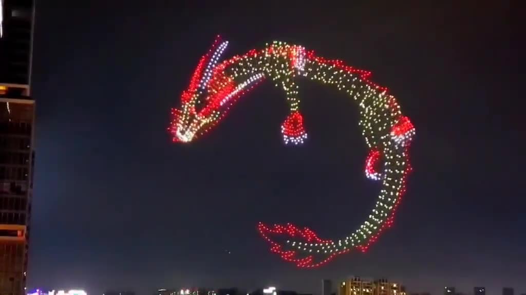 Video thumbnail for Drone show in China