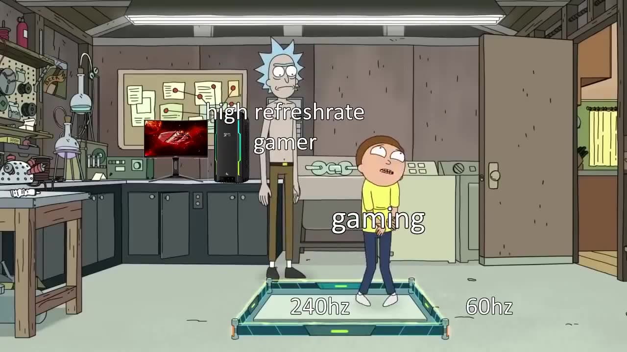 Video thumbnail for High refresh rate gaming be like