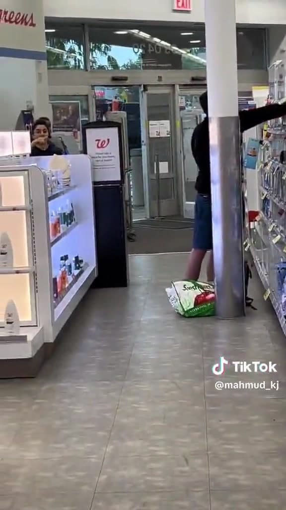 Video thumbnail for Mans just casually shoplifting in broad daylight
