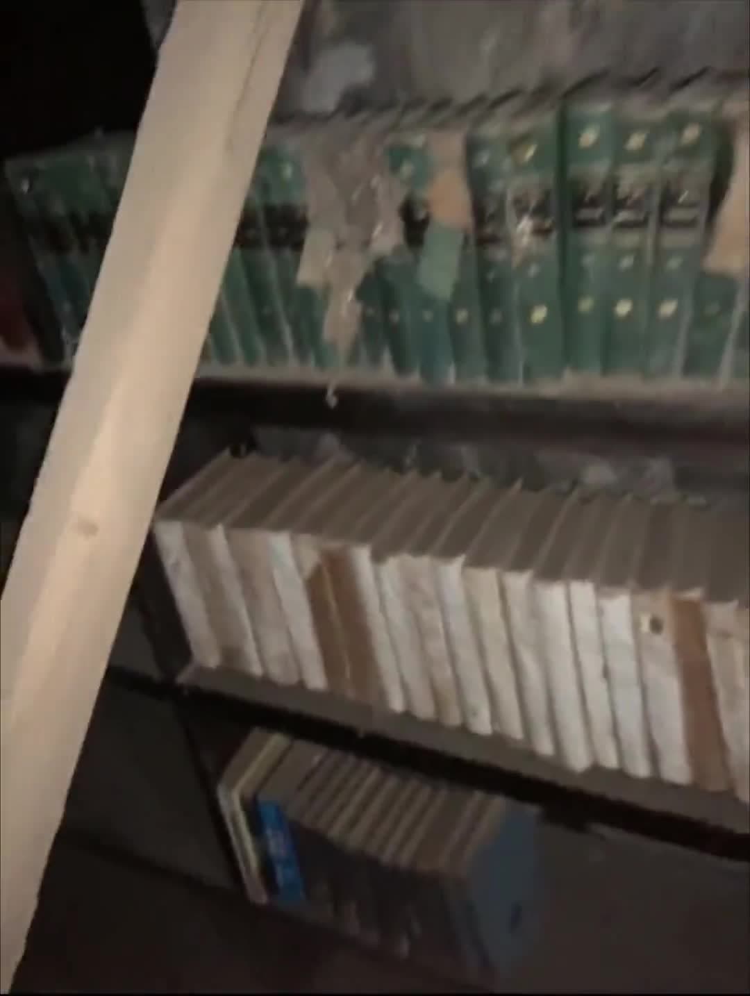 Video thumbnail for These books could be very recently printed, like in the last 30 or 40 years, and just so badly damaged that they crumpled to dust. My guess would be water damage because even centuries old books have survived when maintaining.