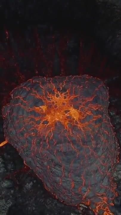 Video thumbnail for Volcanic eruption top view