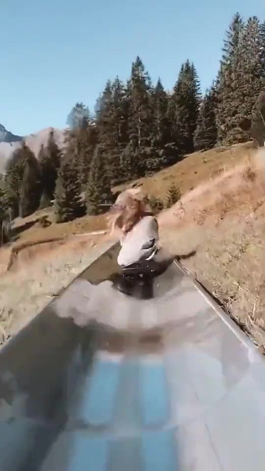 Video thumbnail for The Mountain Coaster at the Oeschinen mountain station, Kanderteg, Switzerland,