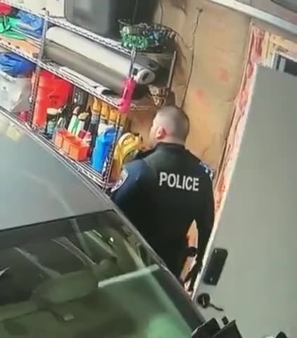 Video thumbnail for Shameless cop. Hope he got sued