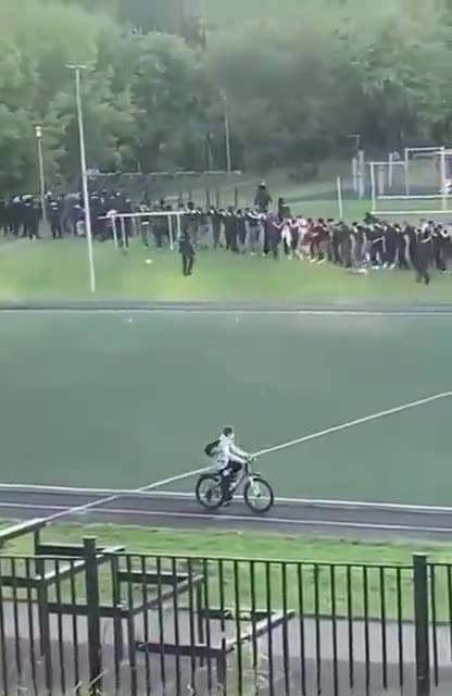 Video thumbnail for Russian police arrest Central Asian workers in Moscow for playing football at a football pitch which is apparently "reserved for Russians only"
