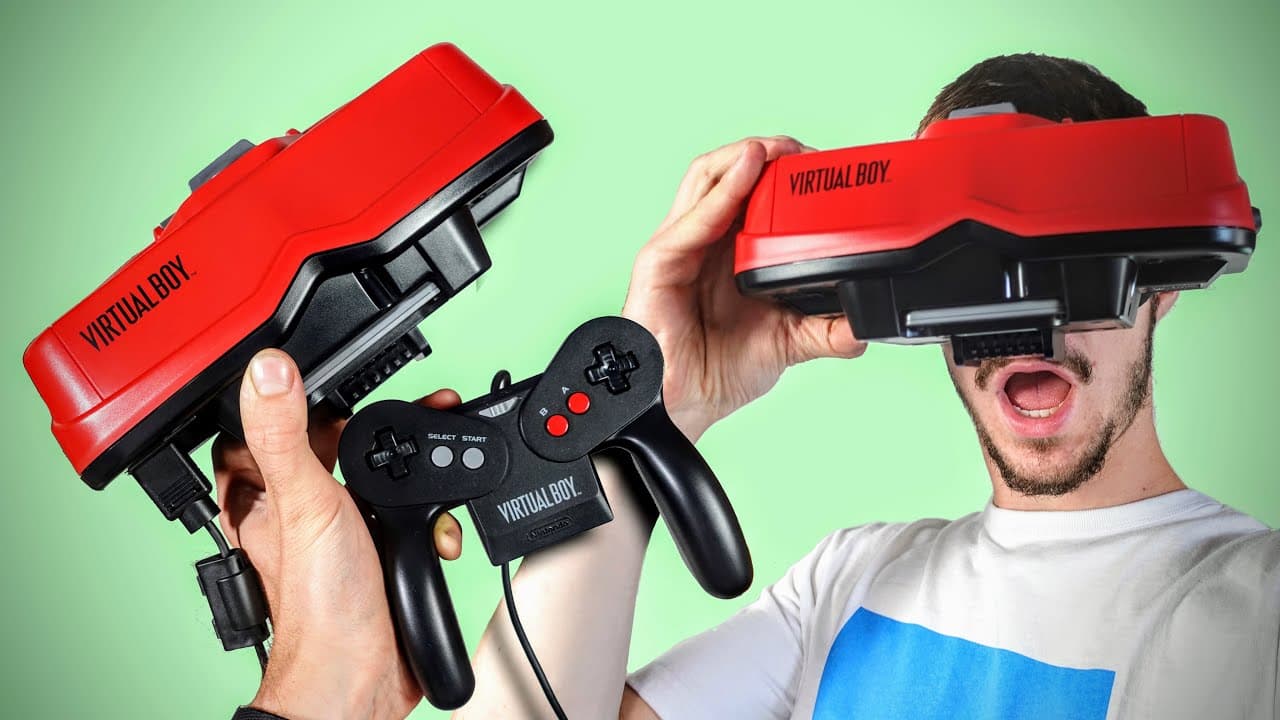 whoa someone having a radical time playing Nintendo virtual boy