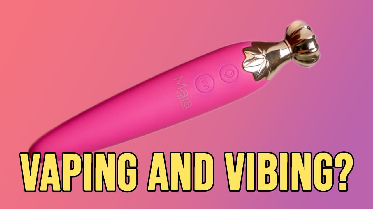 YouTube thumbnail for Smokable vibrator. What a time to be alive.