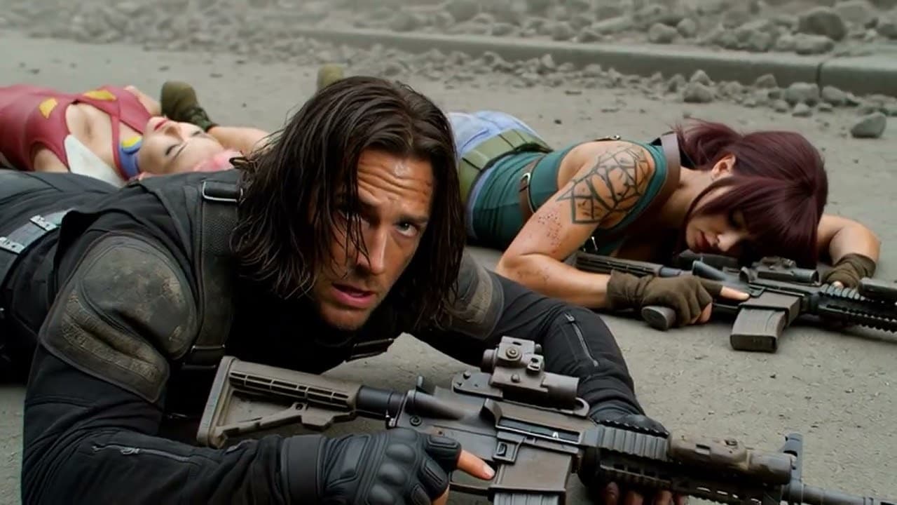 YouTube thumbnail for Post-apocalypse action survival: Winter Soldier Bucky, Black Lagoon Revy, Macross 7 Mylene