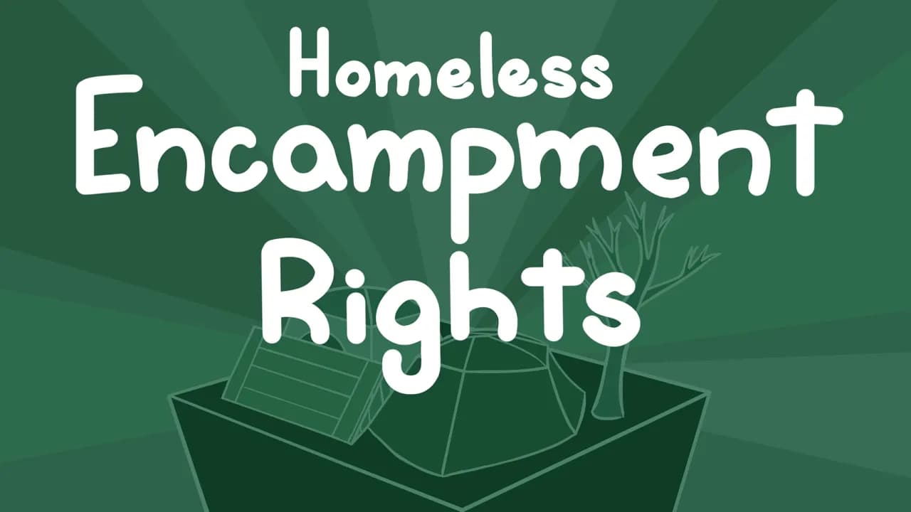 YouTube thumbnail for The Homeless Encampment That Could Change Canadian Law