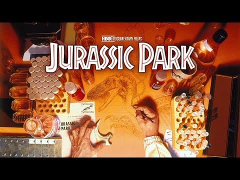 YouTube thumbnail for 'Jurassic Park' the documentary takes us into the mind of eccentric billionaire John Hammond as he recounts his life-long dream of building a prehistoric theme park.