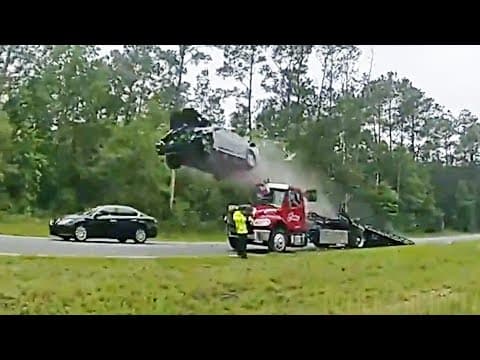 YouTube thumbnail for Car Launches Off Tow Truck Ramp in Lowndes County, Georgia