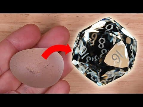 YouTube thumbnail for [8:27] Carving a die out of a very transparent piece of topaz