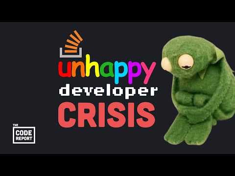 YouTube thumbnail for 80% of programmers are NOT happy… why? - YouTube