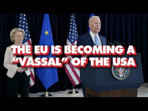 YouTube thumbnail for Europe is becoming ‘vassal’ of US, EU-funded think tank warns