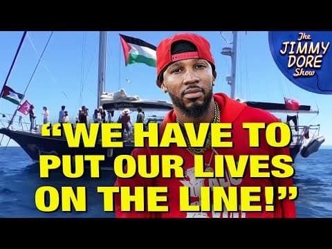 YouTube thumbnail for Amazon Union Founder Christian Smalls Joins New Gaza Freedom Flotilla [18:35 | JUL 14 2025 | The Jimmy Dore Show]