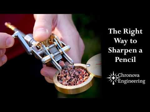 YouTube thumbnail for Reinventing the Pencil Sharpener - Chronova Engineering