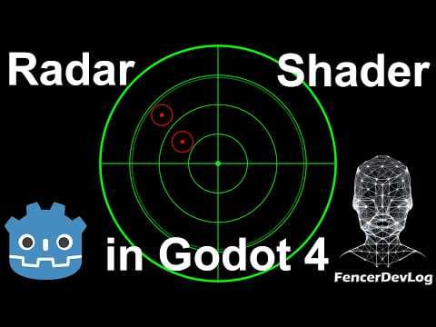 YouTube thumbnail for Godot 4: Radar shader (tutorial)
