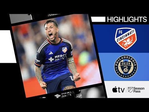 YouTube thumbnail for Cincinnati FC vs. Philadelphia Union | Seven-Goal Thriller | Full Match Highlights | June 19, 2024