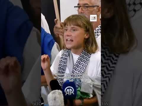YouTube thumbnail for Video - Greta Thunberg speech after release: "We are not heroes. We are doing the bare minimum".