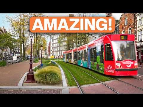 YouTube thumbnail for The Amazing Plan for a (nearly) Car-Free Amsterdam [YouTube]