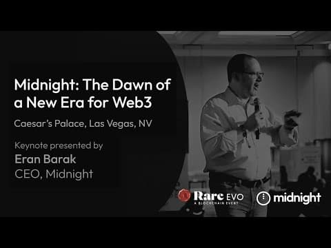 YouTube thumbnail for The Dawn of a New Era for Web3 with Eran Barak - Rare Evo 2024