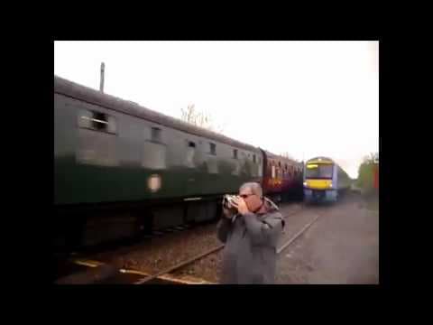 YouTube thumbnail for Train Spotter Almost Killed by High Speed Train