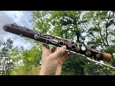 YouTube thumbnail for A recent project of mine, a very unusual Hammerschmidt bass clarinet made of maple!