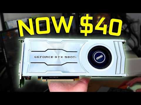 YouTube thumbnail for Used NVIDIA GTX 980Ti's are a pretty great bargain nowadays to PC game on a budget
