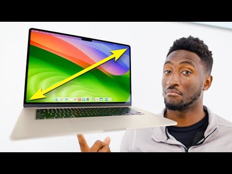 YouTube thumbnail for 15" MacBook Air M2 Review: The Obvious Thing!
