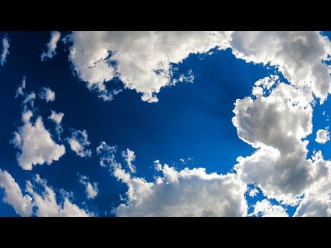 YouTube thumbnail for Blue Sky Screensaver (No Sound) - 10 Hours 4K UHD