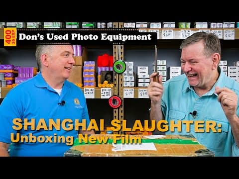 YouTube thumbnail for "Shanghai Slaughter: Unboxing New Film" [Youtube: Don's Used Photo Equipment]