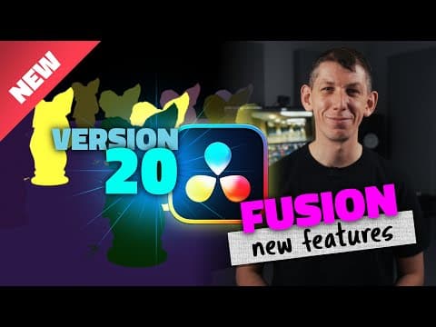 YouTube thumbnail for NEW Fusion Features in DaVinci Resolve 20 Beta