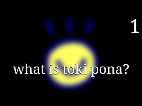 YouTube thumbnail for Toki pona! I'm so glad I started learning this!