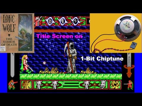 YouTube thumbnail for Lone Wolf: The Mirror of Death [MS DOS] Title Screen on IBM PC Speaker