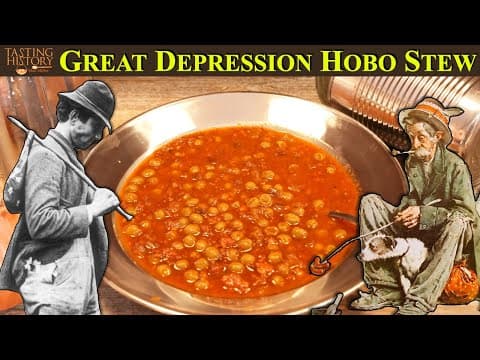 YouTube thumbnail for Mulligan "Hobo" Stew from the Great Depression [+Recipe] | Tasting History with Max Miller