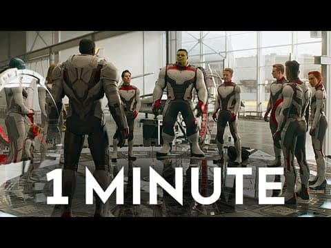 YouTube thumbnail for Avengers Endgame "Time Heist" In Real Time [1:32]