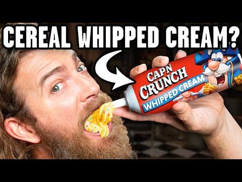 YouTube thumbnail for [6/21/23] Crazy Whipped Cream Flavors (Taste Test)