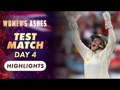 YouTube thumbnail for 2023 Women's Ashes Test Match, Day 4 Highlights | Wide World of Sports