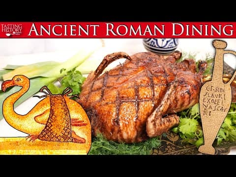 YouTube thumbnail for How To Host An Ancient Roman Dinner | Tasting History with Max Miller [+recipe]