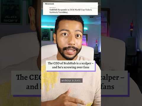 YouTube thumbnail for The CEO of StubHub is a scalper — and he's screwing over fans