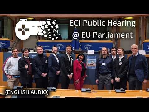 YouTube thumbnail for Stop Killing Games: EU Parliament Hearing on the ‘Stop Destroying Videogames’ ECI