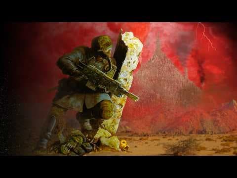 YouTube thumbnail for 'Painting an Armageddon Steel Legion Company in Epic Scale' - Minisodes