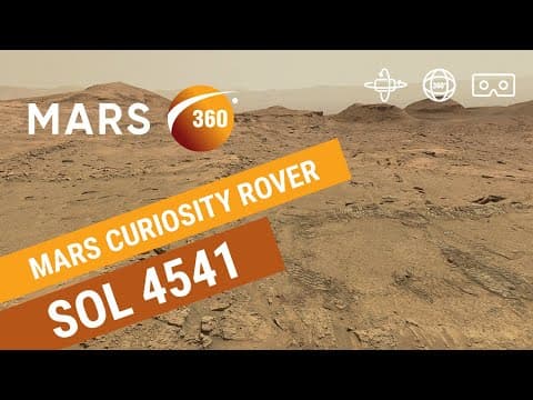 YouTube thumbnail for NASA's Mars Curiosity Rover - Sol 4541 (360video 8K)