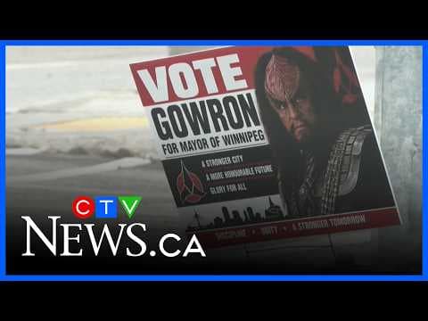 YouTube thumbnail for Chancellor Gowron running for Mayor of Winnipeg. (video)