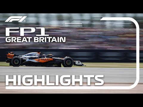 YouTube thumbnail for FP1 Highlights | 2023 British Grand Prix