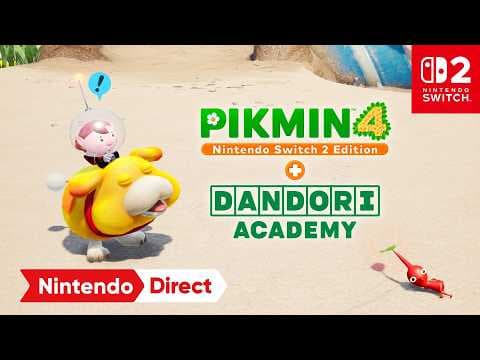 YouTube thumbnail for Pikmin 4 – Nintendo Switch 2 Edition + Dandori Academy – Nintendo Direct 9.9.2026