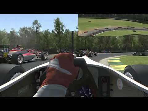 YouTube thumbnail for 2023_06_07 iRacing Week 13 unranked. F3 at VIR North (P21 to P5 start. Short clip)