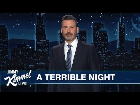 YouTube thumbnail for Jimmy Kimmel Reacts to Donald Trump Winning the Presidential Election