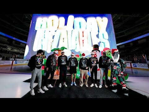 YouTube thumbnail for 🎄🦈🏒Sharks drop a new Xmas song!
